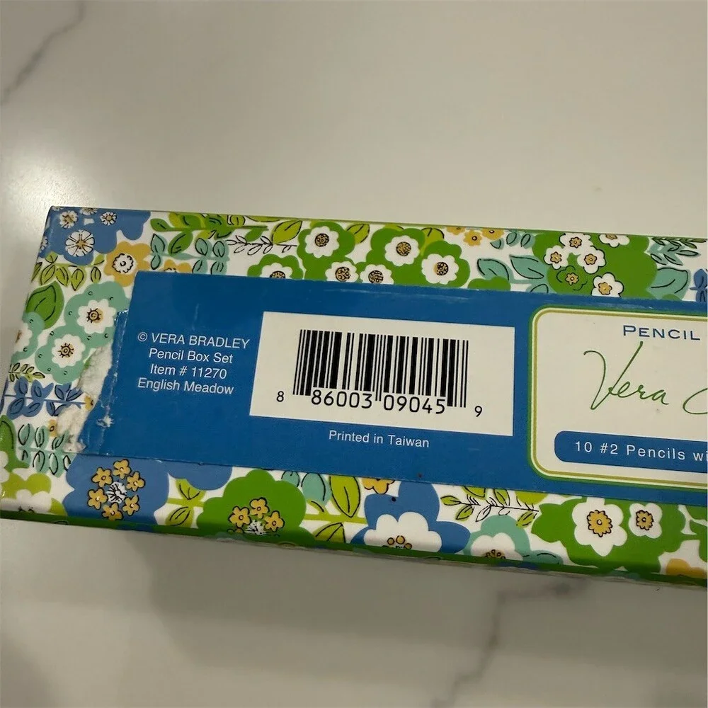 Vera Bradley Pencil Box Set English Meadow Floral Print Pencils preppy gift